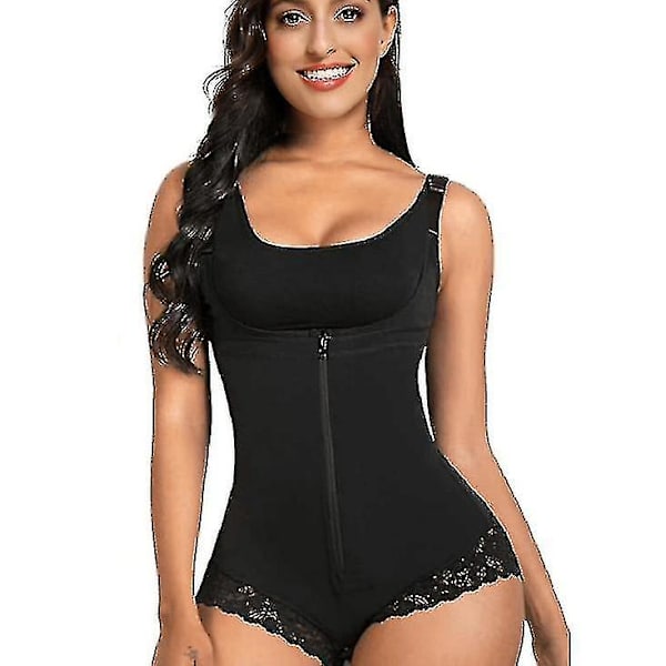 Tflycq Shapewear för Kvinnor Magekontroll Fajas Colombianas Kroppsformare Dragkedja Öppen Byst Body