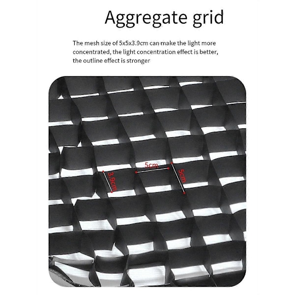 Fotografi Softboks 90cm Diameter Hurtigutløser Dyp Softboks med Grid Metall Bowens Bajonett Grillskjerm