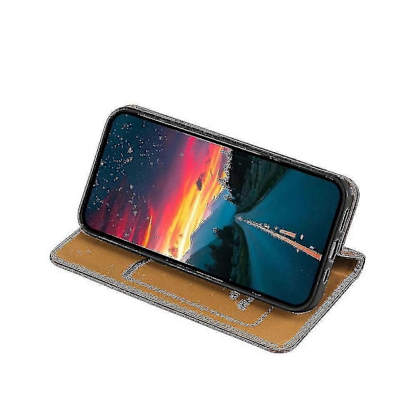 Rutigt PU-fodral för OnePlus 11 Brown