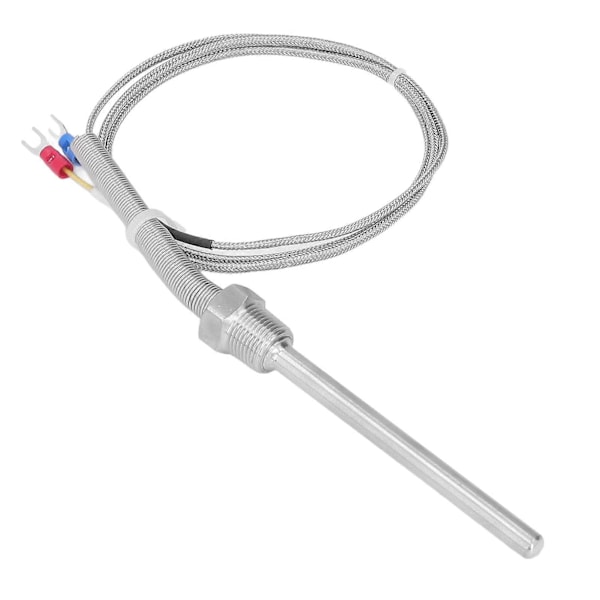 Termoelement K Type 0?400 3/8 NPT 8x100mm Temperaturfølerprobe i rustfritt stål 1m / 3.28ft