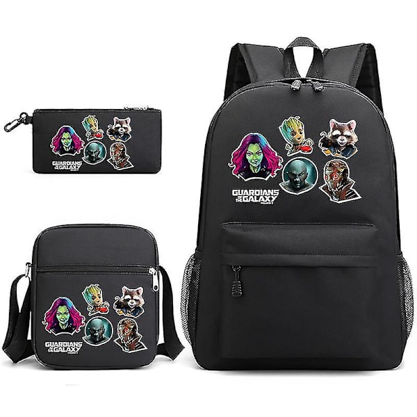 Guardians Of The Galaxy 3-pack Ryggsäckar Cartoon Barn Pojkar Flickor Skolväska Lättvikts Studenter Vattentät Kapacitet Mochilas style 11