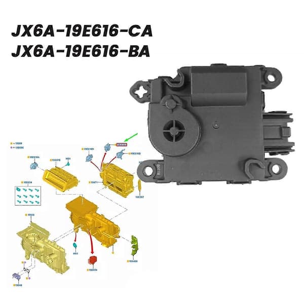 Bilvärmeboxmotor JX6A-19E616-CA för Focus MK4 2019-2024 JX6A-19E616- Luftkonditionering Värme Ställdonsdrift