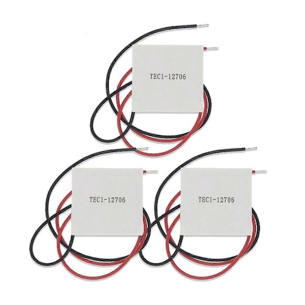 6 st TEC1-12706 Termoelektrisk Kylare Peltier Element DIY Halvledarkylning för Kylkraftgenerering
