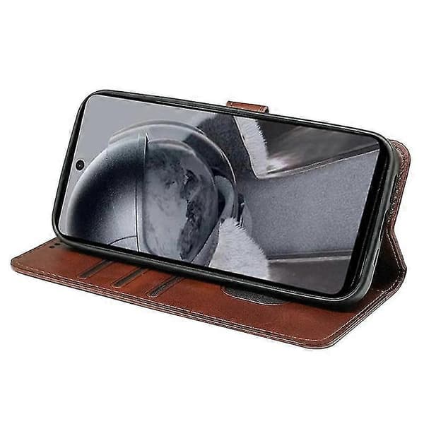Telefoncover til HMD Pulse Læderetuier Brown
