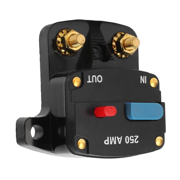 Bil Audio Strømafbryder Manuel Reset Sikring Inline Inverter Holder til Bil Audio Stereo System Båd Lastbiler Busser 250A
