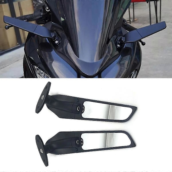 Speglar för Zx6r Ninja 650 400 250 Yzf-r1 R6 Motorcykel Modifierad Vindvinge Justerbar Rotera Bakre