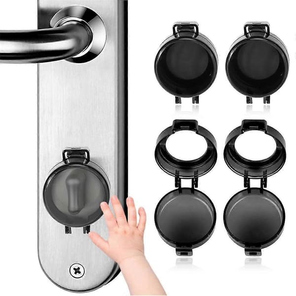 4-pakning Deadbolt Barnesikring, Barnesikker Deadbolt-deksel, Dørsikkerhet Deadbolt-lås for barn