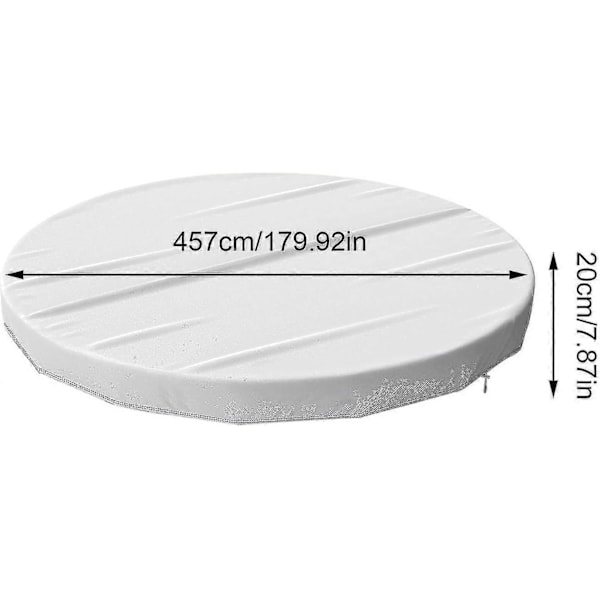 Pool Cover, Vindtæt Rund Oppustelig Swimmingpool Cover, Støvtæt Vandtæt Swimmingpool Cover Til Familiepools Spabade Hot Tubs Oppustelige Pools 15FT