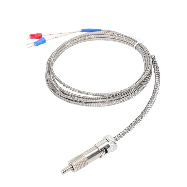 Termoelement 0–400 K Typ Temperatursensor Sond Kompressionsfjäder M12 Gänga 4m / 13.12ft