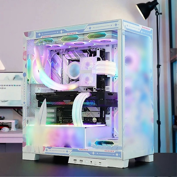 2 stk. Desktop Case Vandkøling Rør Adresserbar 5V 3PIN ARGB Lysende Computer Case Vandkøler Radiator Slange DIY Dekoration Gaming PC Tilbehør