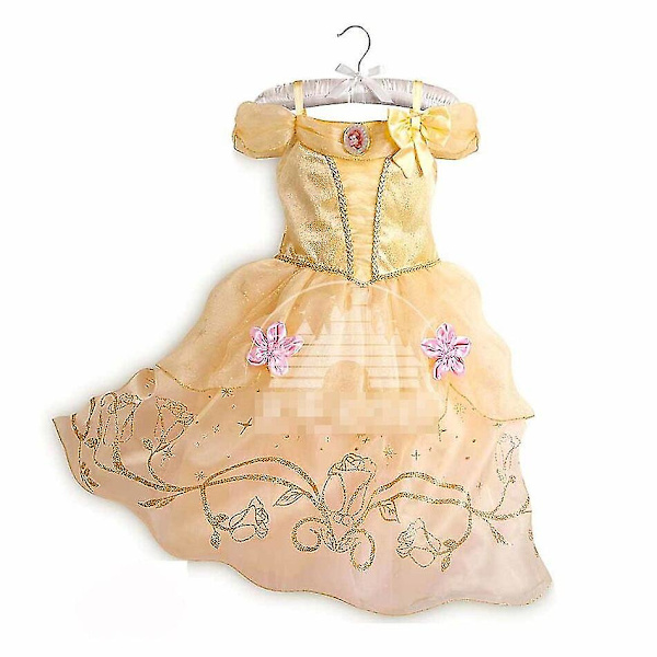 Flickor Festklänning Utklädnad Frozen Prinsesskostym Barn Robe Kostym 120cm