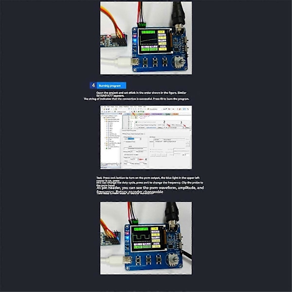 Mini Simpelt Oscilloscop med 1,8 Tommer TFT Farveskærm, Bølgeforms Måling, Frekvensmåler, Firkantbølge Output
