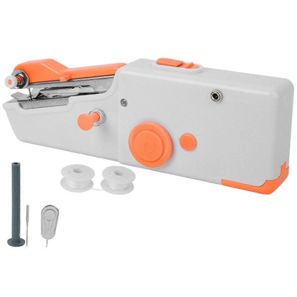 Portabel Handsymaskin DIY Mini Hushålls Elektrisk Sömnad Verktyg Orange