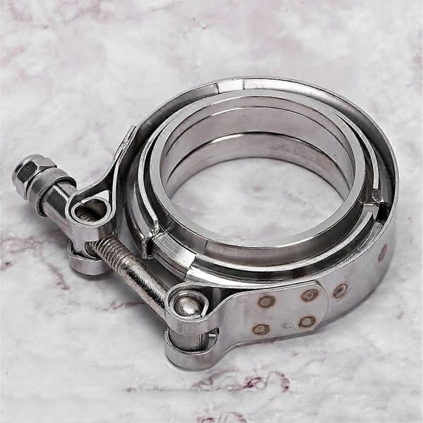 2.25in V-bånd klemme i rustfritt stål med 2 flenser for turboeksos downpipe