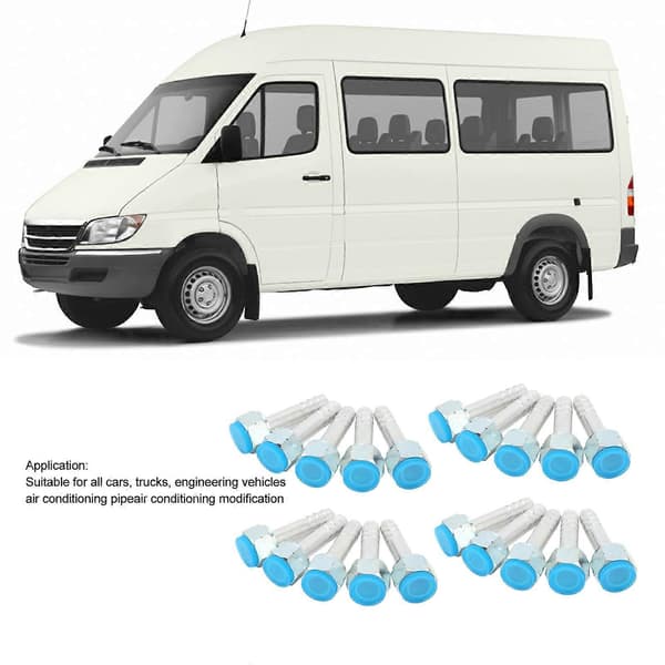 20 stk. Barb Fitting Albue Møtrik 180 Graders Aircondition Rørforbindelse Adapter Samling til Biler Lastbiler Ingeniørkøretøjer 5/8in