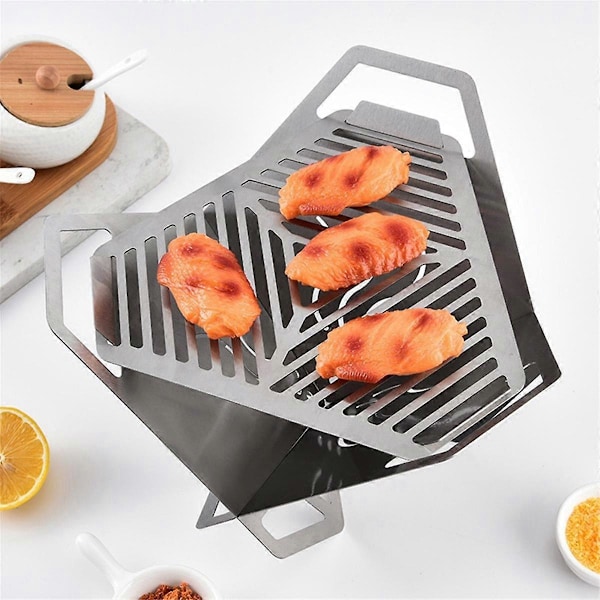 Mini BBQ Grill Avtakbar Ovn Mini BBQ Matlagningsgrill Lotus Grill for Camping Piknik og Utendørs Matlaging