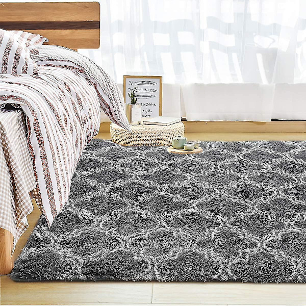 Tflycq Geometriska Mattor för Sovrum - 152 x 244 cm Luddig Ryamatta Modern Inomhus för Vardagsrum Flickor Pojkar Barnrum Studentrum Barnkammare Hem Semesterinredning Golv