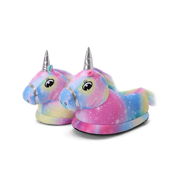 Unicorn Tofflor Barn Söta Tofflor Varma Inomhus för Vintern style 9 S Length 22cm