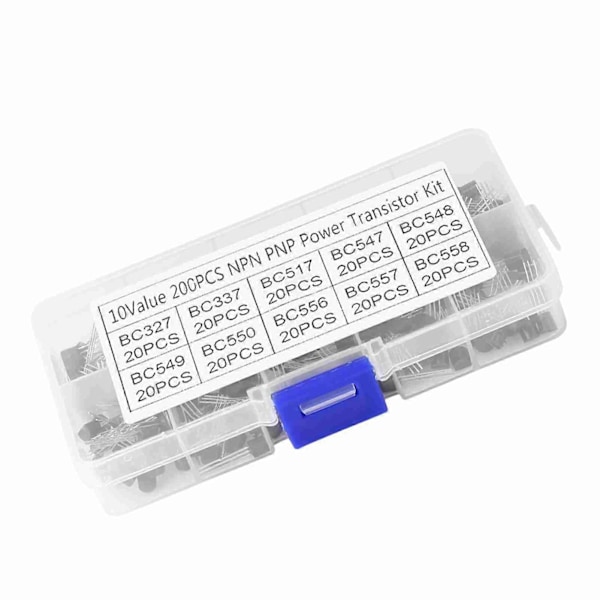 200st 10 Värden NPN PNP TO-92 BC327-BC558 Transistor Sortiment DIY Kit