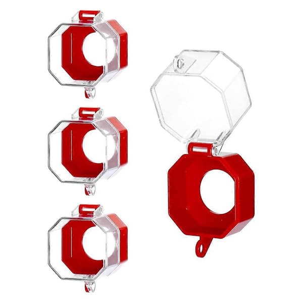 Nödstoppsknappskydd, 4-pack Plast Brytarskydd, Vippströmbrytare Tryckknapp Brytarlås Skydd