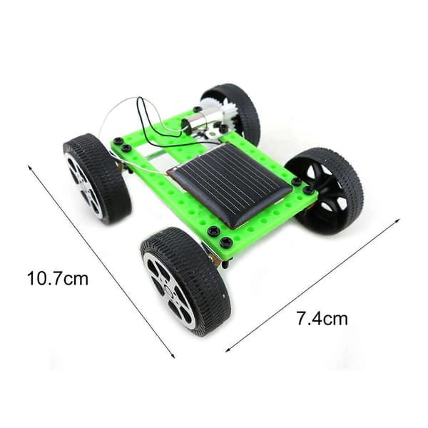 1 Set Leksaksbil Kit Mini Solcellsdriven Plast Elektroniska Komponenter Monterad Fordonsleksak Kit för Barn