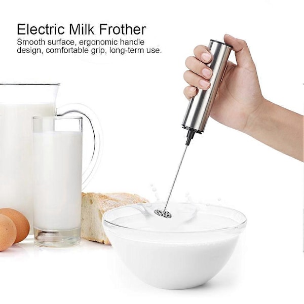 Elektrisk husholdnings mælkeskummer i rustfrit stål, genopladelig køkkenmixer blender køkkenredskaber med USB-port