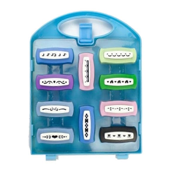 10 st Kantstans Prägling DIY Kantpappersstans Spetsstans för Kort Scrapbooking Stansar