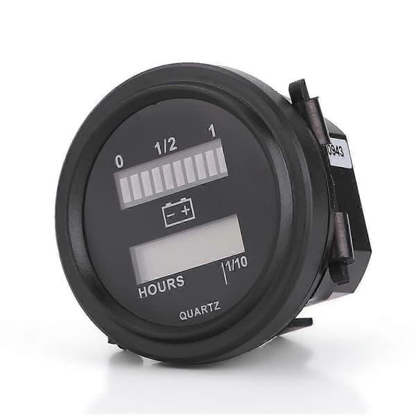 12V/24V/36V/48V/72V LED Digital Batteriindikator med Timräknare för Golfbil