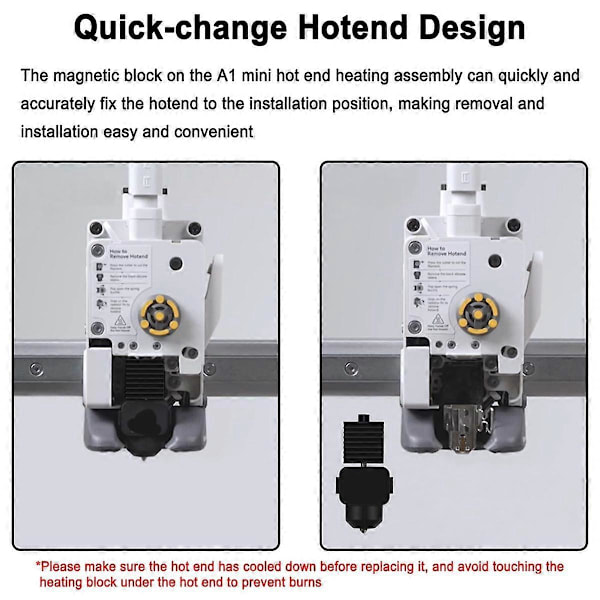 Hotend-kit för A1 Mini, 3D-skrivardelsersättning för A1 Mini 3D-skrivare 0,2 mm