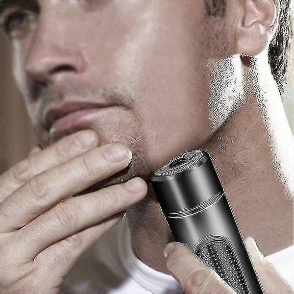 Bærbar USB-barbermaskin oppladbar (svart)