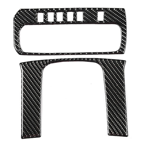 2 st Äkta Kolfiber Växelspaksknapp Panel Trim Ram Passar för Civic 10:e FC/FK 1619