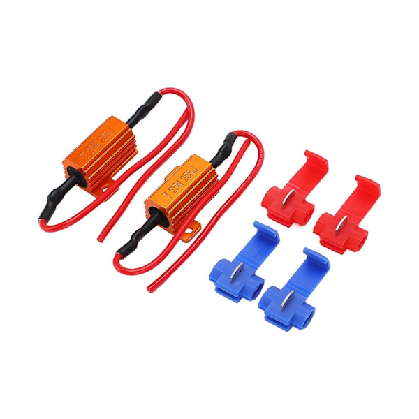 2 sett 25W 25 LED Motstandsdekoder Anti-korrupsjon Holdbar Lastindikator Motstand