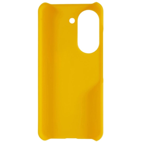 För Asus Zenfone 9 5G Glansigt Gummerat Mobilskal Vardagsfodral Hårt PC Stötsäkert Skyddande Telefonskal Yellow