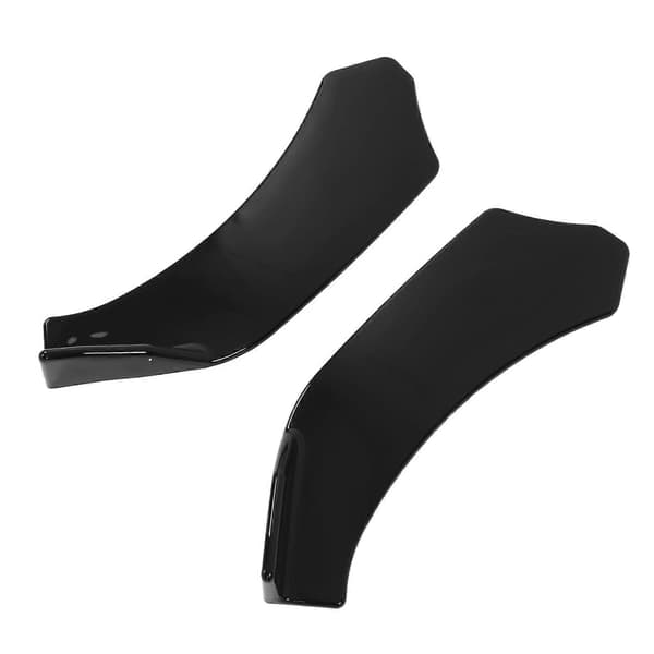 4 ST Framspoiler Läpp Kit Splitter Fyrdelad Form för Bilmodifiering Främre Stötfångarskydd (Blank Svart)