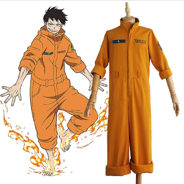 Shinra Kusakabe Cosplay Kostym Enn Enn No Shouboutai Fire Force Jumpsuit Maki Oze Cosplay Kotatsu Tamaki Party Outfit Female S