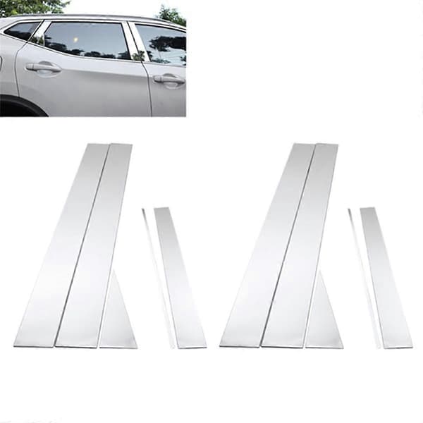 Vindus Chrome Stolpe Deksel Trim List Pynt Aksent Rustfritt Stål Styling for J11 2014 -2017
