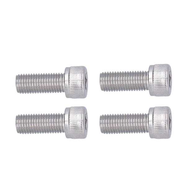 4 stk. sekskantbolt med innvendig sekskant A2 rustfritt stål 1,25 mm fin stigning festemateriell M10x25
