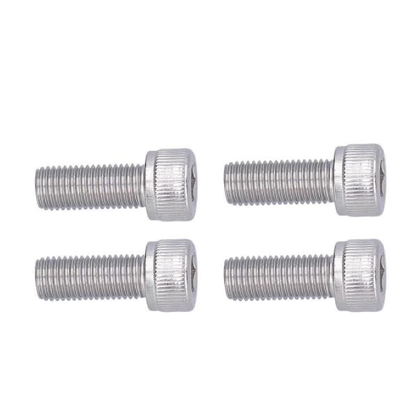 4 stk. sekskantbolte med top A2 rustfrit stål 1,25 mm fin stigning fastgørelseshardware M10x25