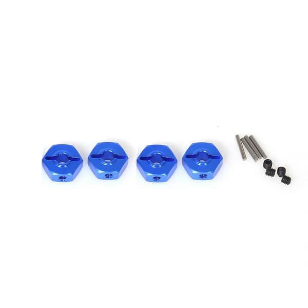 RC Bil Opgraderings Adapter Hexagon 12mm Kit til 1/18 Mini Børstet RC Bil Opgraderingsdele Blå