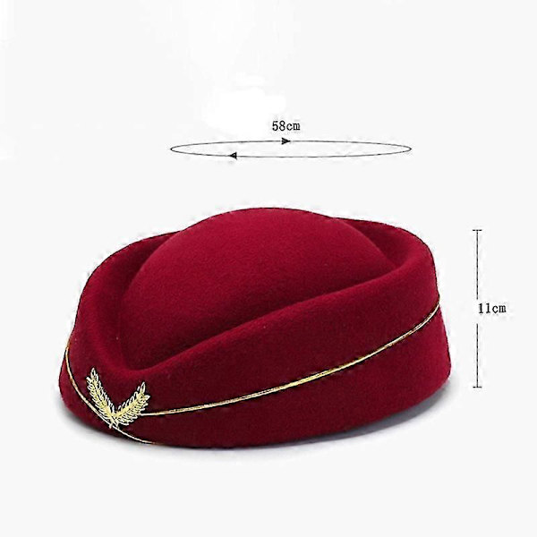 Dame Shell Uld Stewardesse Hat britisk band Performance hat (Royal Blue)