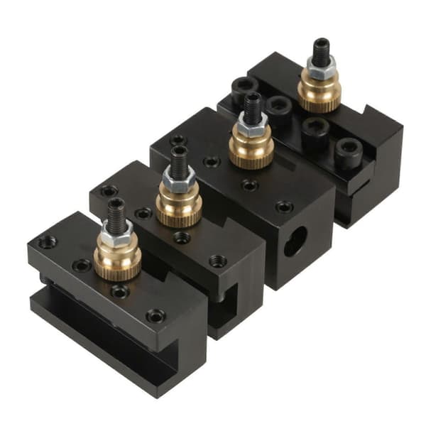 4st Mini Svarv Snabbytbytes Verktygsstolpe Hållare Kit Borrklinga Vändande Planhållare Set