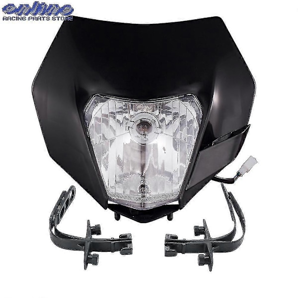 Motorcykel LED Forlygte Forlygte Hovedlys Til Ktm Exc Excf Sxf Xc Xcw Xcf Mx Dirt Bike Universal Enduro Supermoto Kåbe E Halogen Black
