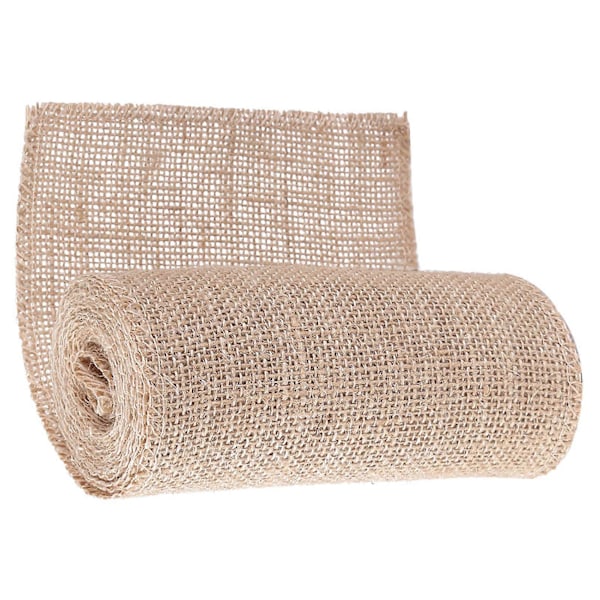 Jute Hessian stof rulle til dekoration, til fremstilling af julepynt (bredde: 15cm)