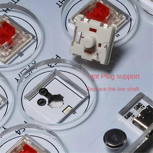 Arcade Joystick Kontroller Fight Stick Spillkontroller Mekanisk Knapp for PC//Switch, Blå