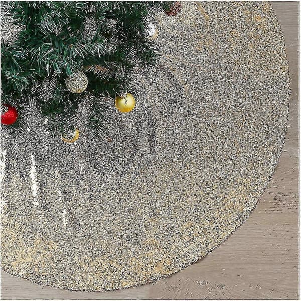Guld Juletræstæppe 122 cm Til 120 cm Kunstigt Juletræ