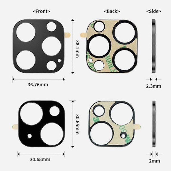 Telefon Kameralinse Film Titanium Legering Metal Præcis Hulpositionering Anti-fald Anti-ridse Linse Beskyttelsesetui Kompatibel Iphone 15Pro/15Pro Max