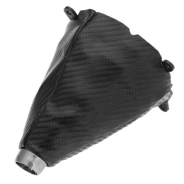 Kolfiber PU Läder Växelspaksknopp Damask Skydd för Si 2006-2012