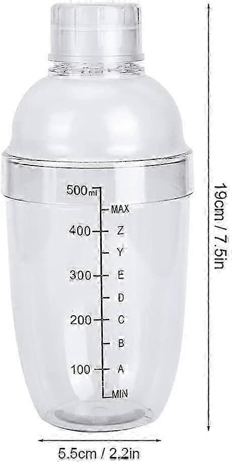 Shakers 500ml, Martini-shaker i harts, läckagesäker blandningsshaker, drinkshaker