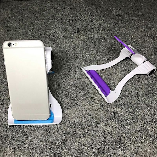 Foldbart Tabletstativ, Justerbar Vinkel, Foldbart Tabletstativ til Skrivebord, Multifunktionelt Praktisk Stativ til Blå
