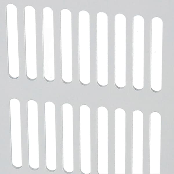 Luftventilgaller Värmeavledning Aluminiumlegering Silver Rektangulär Ventilationsgallerlock för Skåp Garderob Husbil Camper 80x250mm/3.14x9.84in